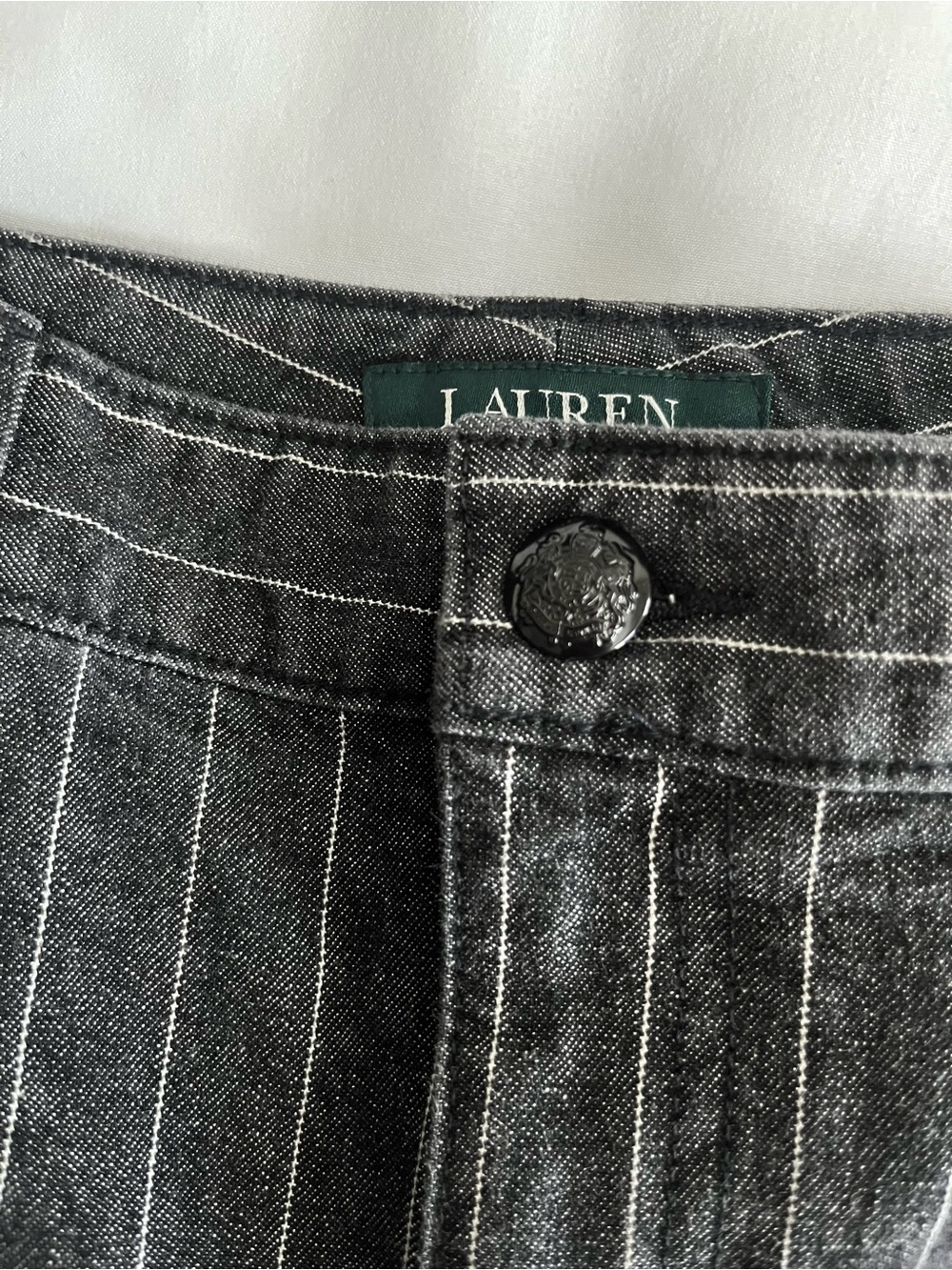 Lauren Ralph Lauren Black Pinstripe Jeans - Picture 2 of 11